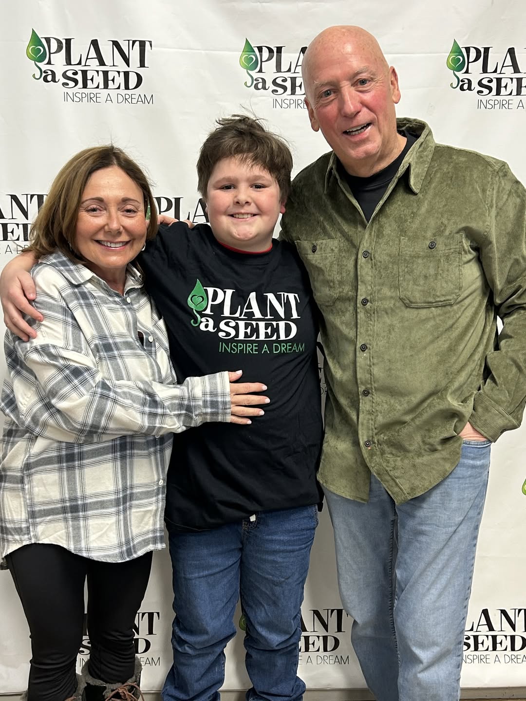 Founders Michele & Gene Rice with scholarship recipient Odin